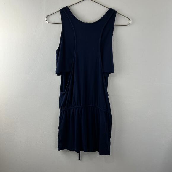 FEEL THE PIECE by TERRE JACOBS Navy Blue Short Sleeve Cold Shoulder Romper XS/S - Picture 4 of 6